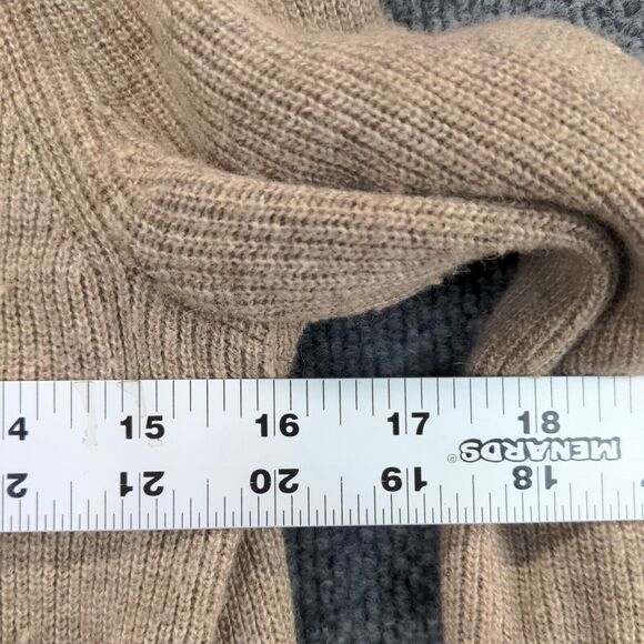 Madewell Womens Knit Sweater Dress Tan Small Long Sleeve Raglan Side Slit Hi-Low - Picture 11 of 13